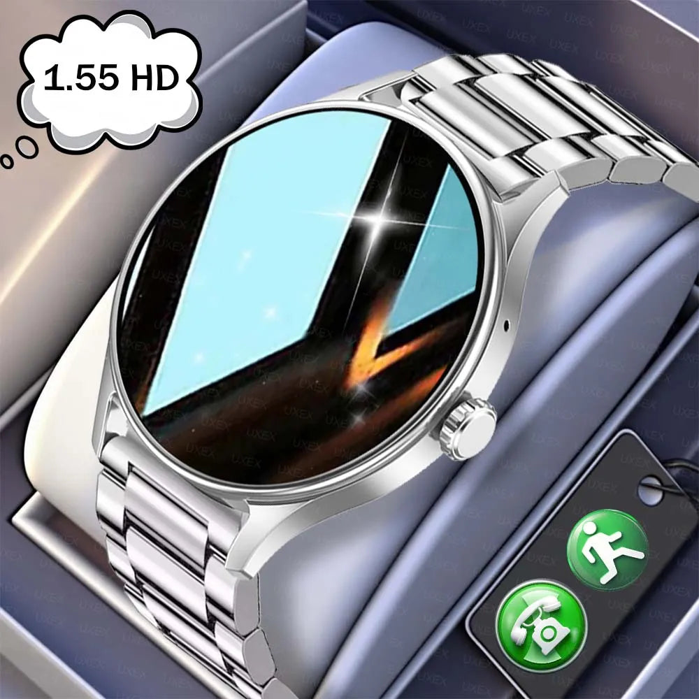 Fashion Smart Watch Plus 1.55 HD For Men And Women App Control BT Call Health Tracker Custom Photo Surprise Gift Business Watchs Wofashion.xyz