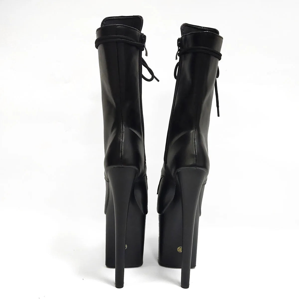 20CM Thin Heels Ankle Boots Extended Shoes length Platform Peep Toe High Heels Pole Dance Shoes Women Side Zipper Botas Mujer