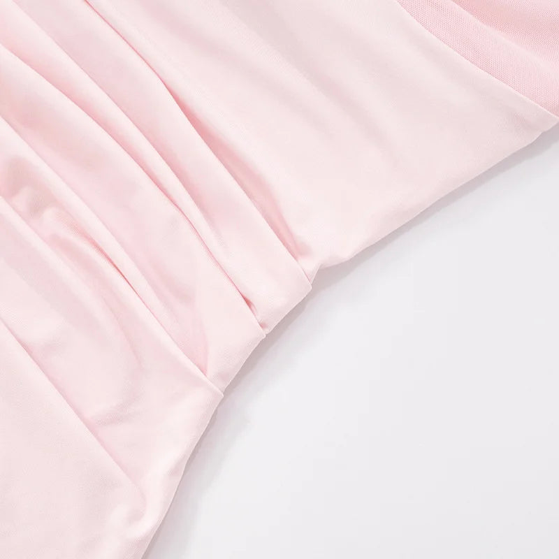 Blifanbo Sexy Elegant Ribbon Maxi Dress For Women Strapless Off-shoulder Sleeveless Backless Fashion Patchwork Party Long Dress