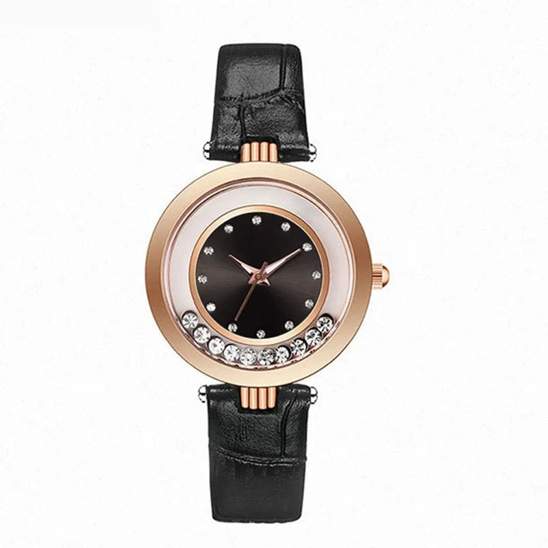 Watches For Women Female Luxury Temperament Ladies Watch Leather Belt Diamond Watch Analog Quartz Watch Reloj Mujer Montre Femme