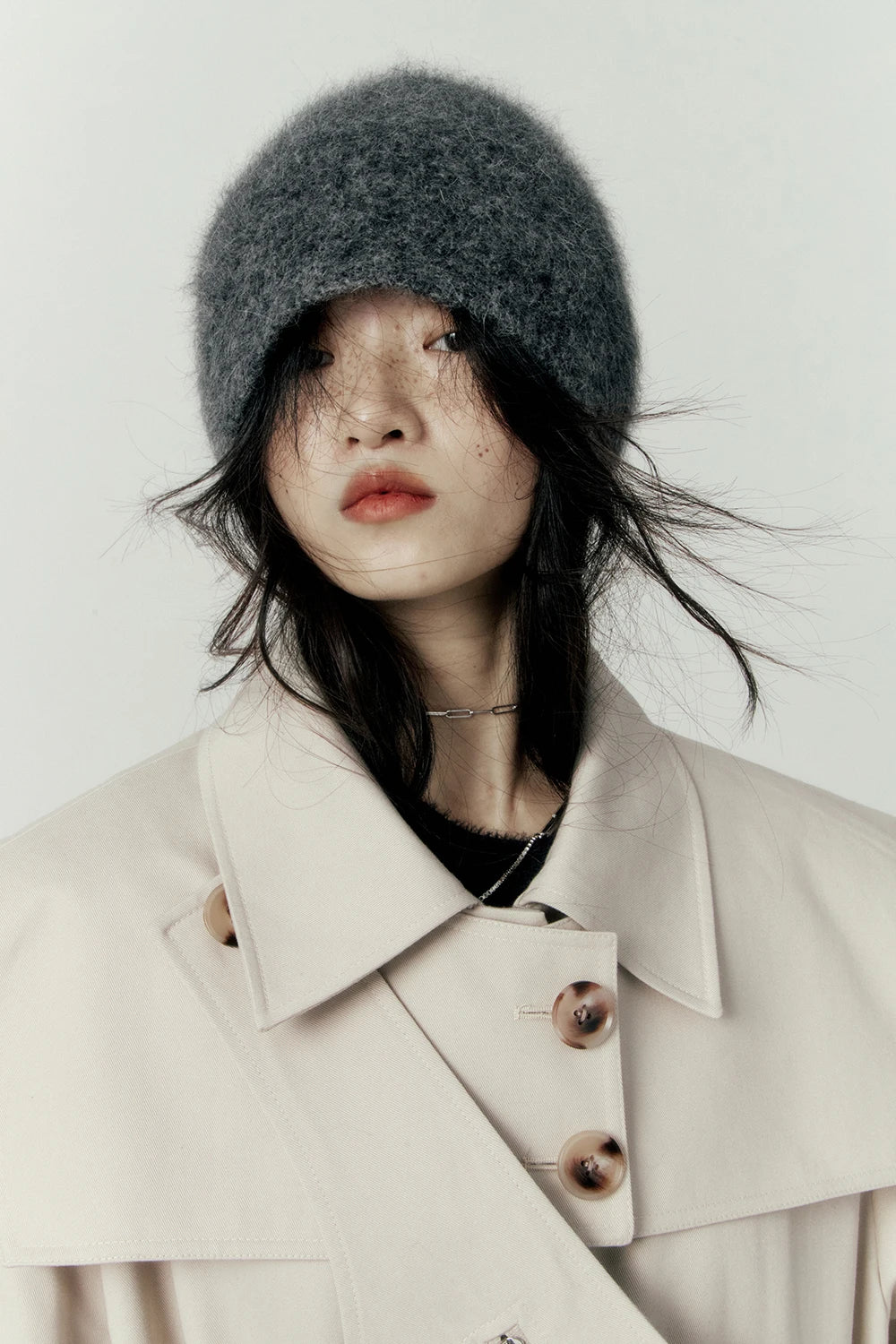 Lautaro Autumn Cool Long Trench Coat for Women Removable Sailor Collar and Pockets Belt Runway Fashion Luxury Designer Clothes