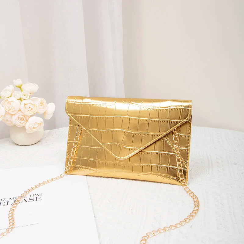 Gold Silver Evening Bag Women Elegant Fashion Banquet Clutch Chain Shoulder Bags Luxury Purse Female Wedding Party Bags Wallet Wofashion.xyz