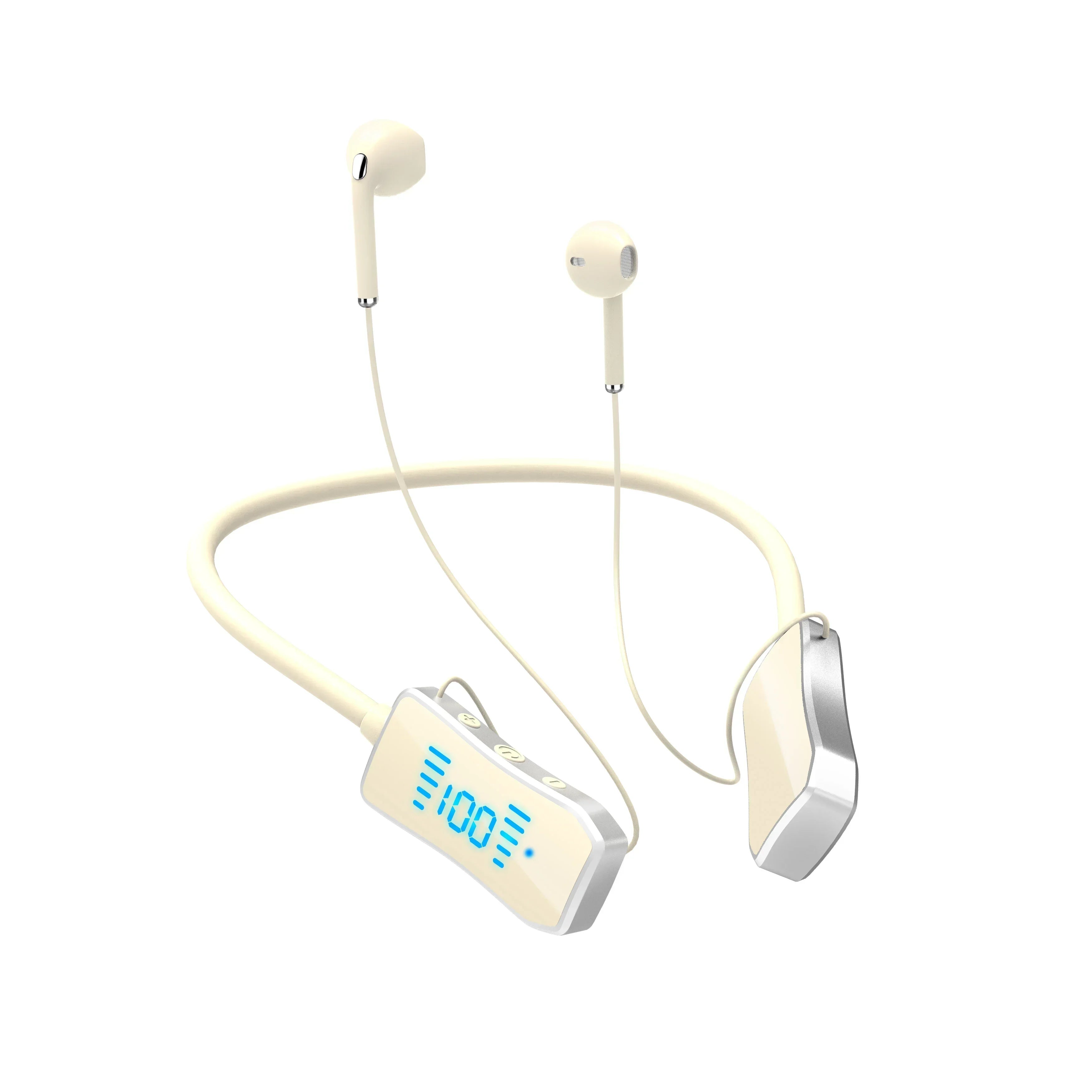 LED Display Stereo Wireless Bluetooth Earphones Magnetic Hanging Neck Headphones Headset Sports Gamer Headsets Noise Reduction