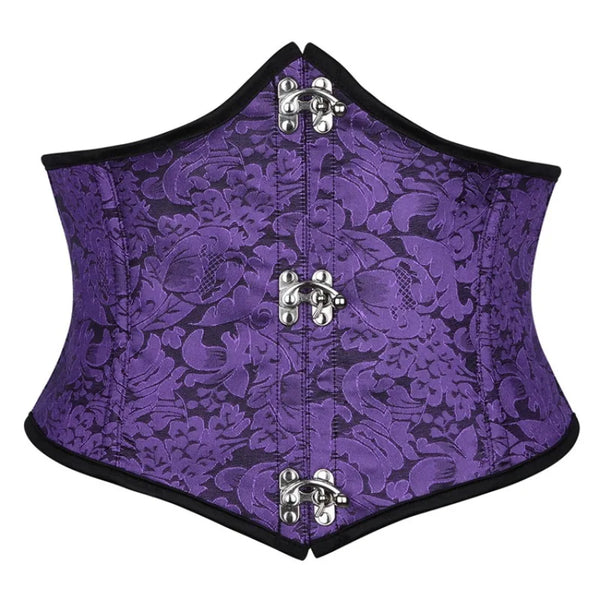 Underbust Purple Corset Woman Belt Plus Size Top Short Plastic Boned Girdles Slimming Waist Shapers Gothic Clothing Bodice Wofashion.xyz