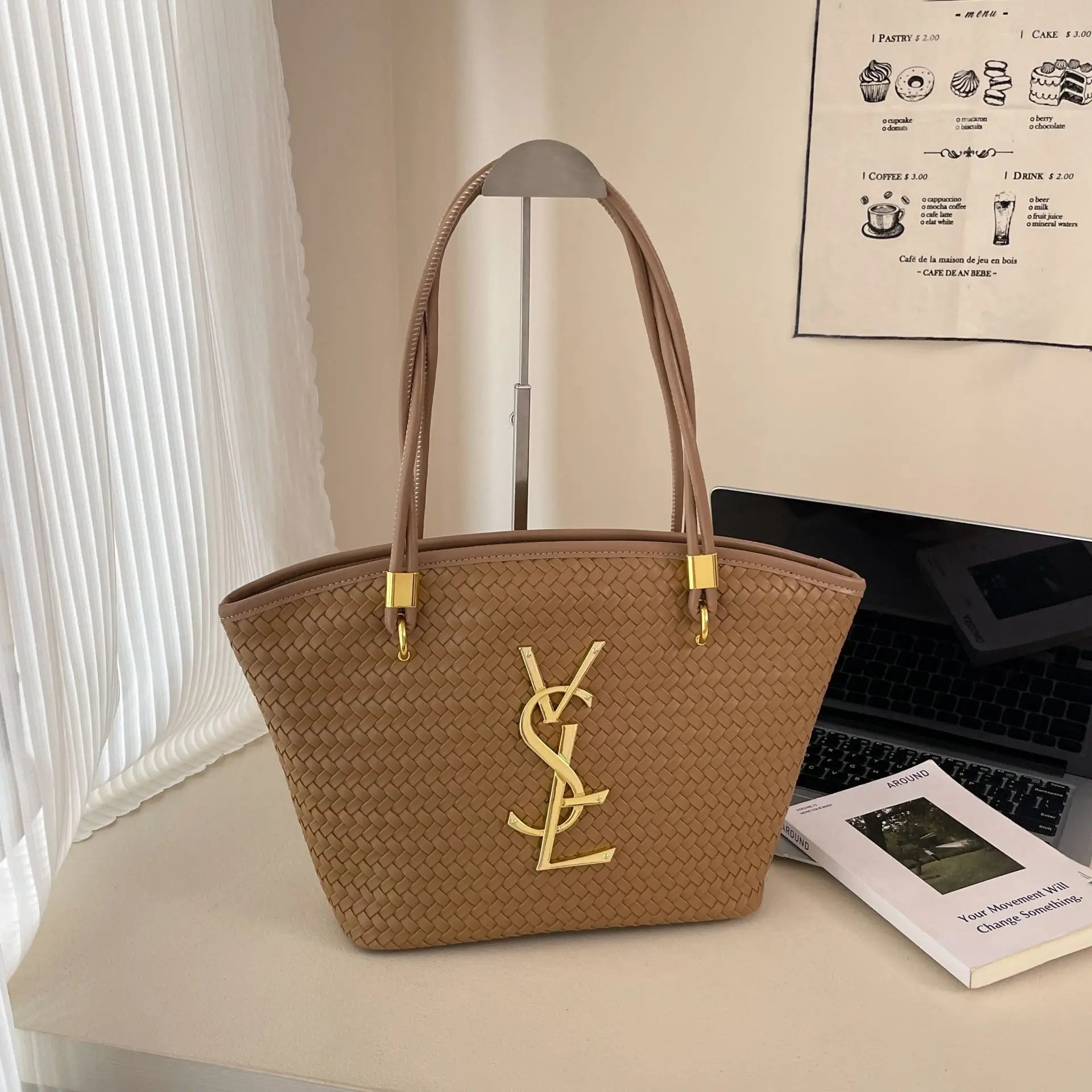 Luxury Tote Bag for Women Large Capacity Shoulder Bag with Top Handle, Elegant Leather Purse for Work, Versatile Day