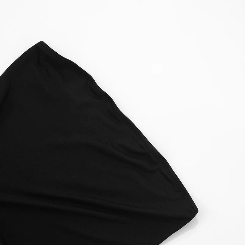 Mozision Off-shoulder Strapless Ruched Sexy Mini Dress Women Fashion Hollow Out Sleeveless Backless Draped Club Party Dresses