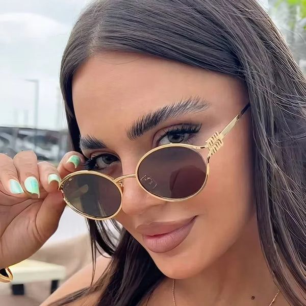 Fashion sunglasses brand designer metal women's prescription optical frame glasses UV protection men's sunglasses Wofashion.xyz