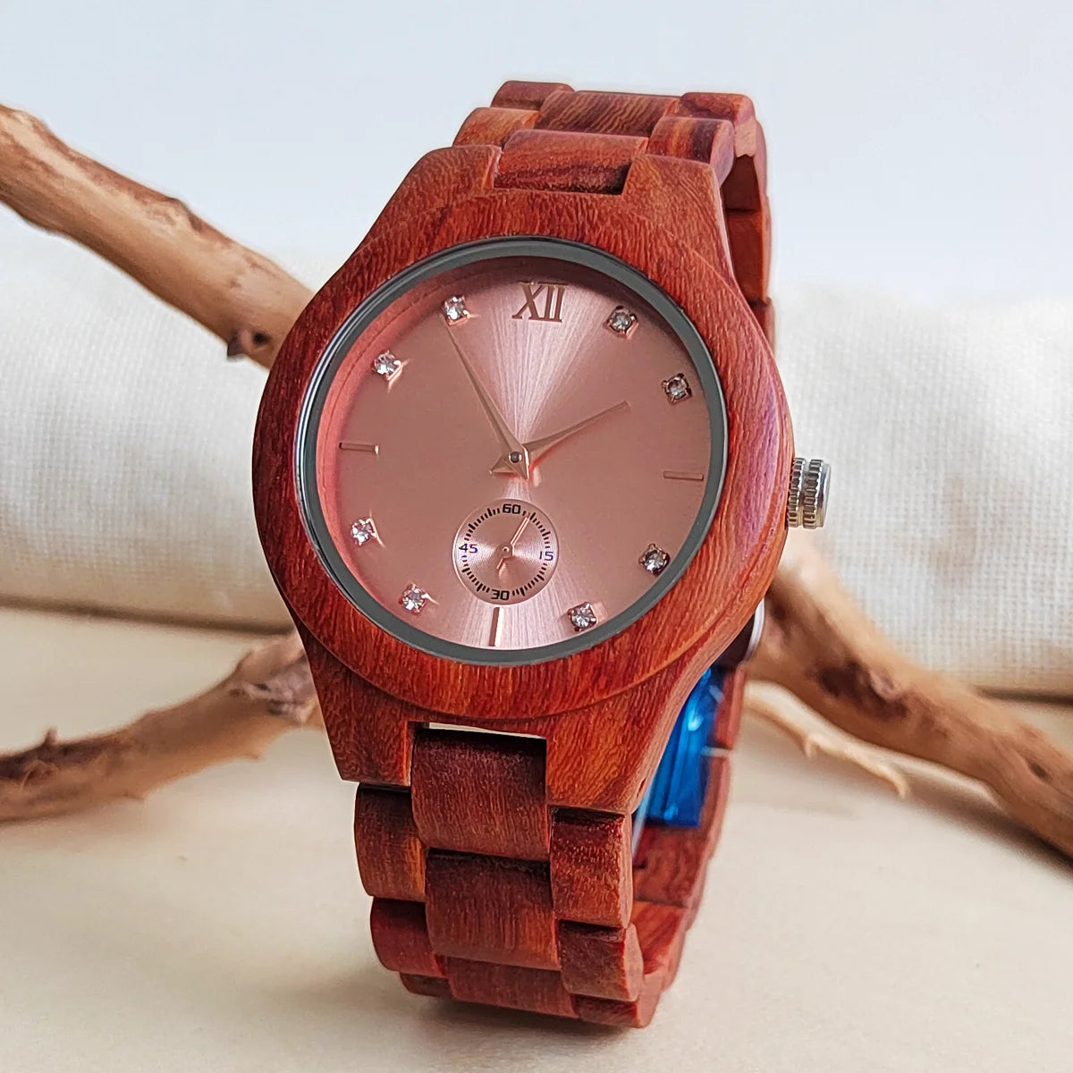 Wood Women Watches Wrist for Woman Luxury Fashion Ladies Quartz Wristwatches Luminous Date Week Wooden Watch Girlfriend Gift