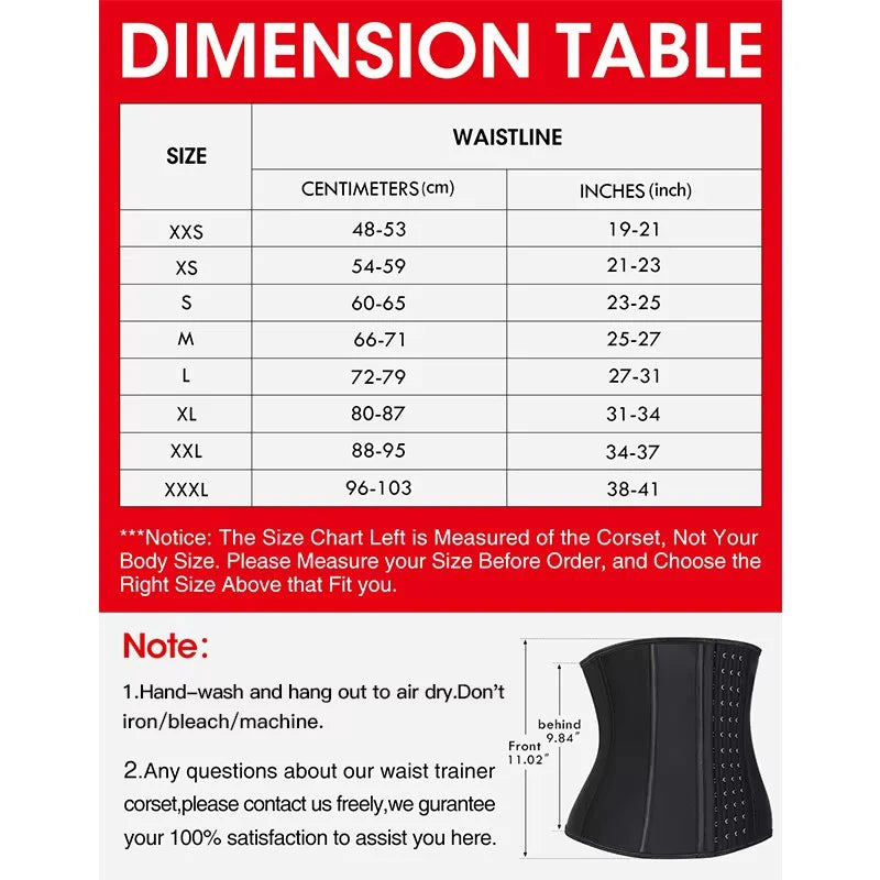 BurVogue Women Waist Trainer Corset Belt Under Clothes Sport Tummy Control Long Torso Shapewear for Women