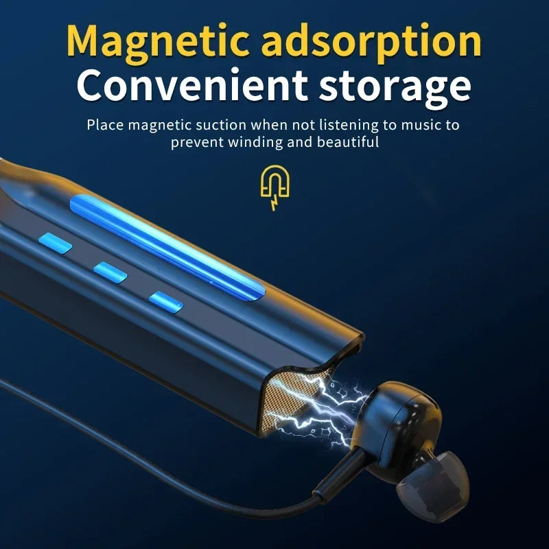 Wireless In Ear Headphones Playback Neckband Earphone Bluetooth Bass Headset Sports Waterproof Earplugs Can Be As Power Bank