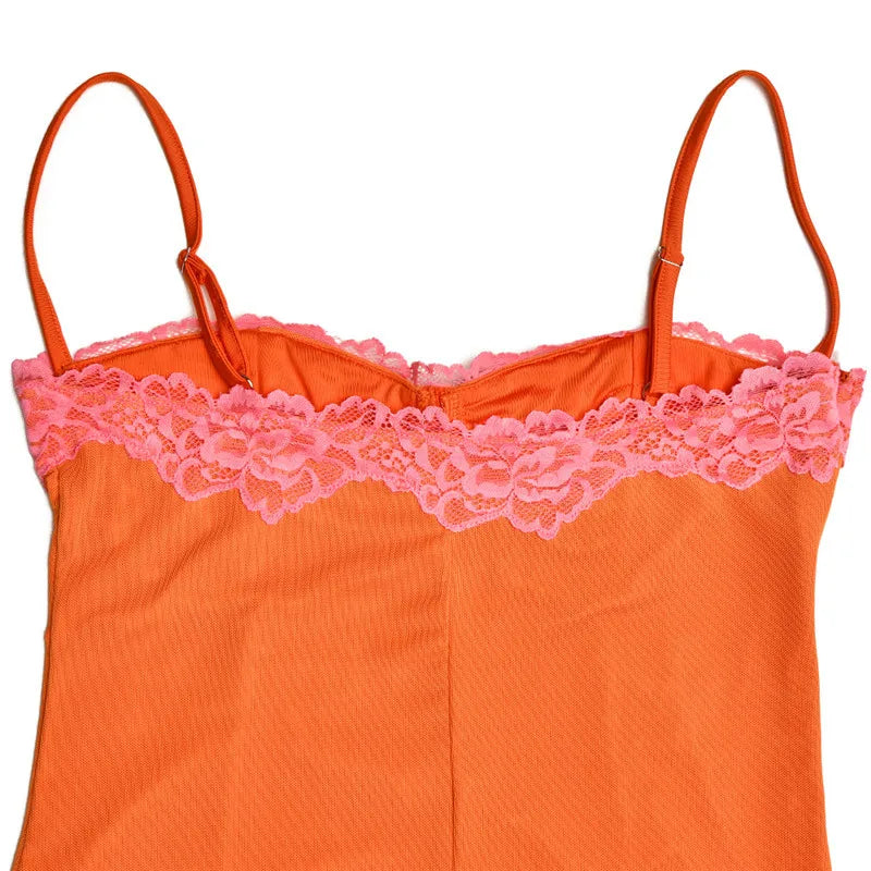 Mozision Lace Spaghetti Strap Bodycon Maxi Dress Women Gown Patchwork Fashion Sleeveless Backless Sexy Club Party Dress Elegant