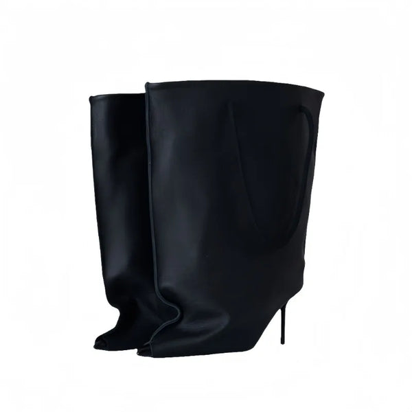 2025 Autumn/Winter New Pointed Boots - Wide Sleeve Mouth Stiletto High Heel Pocket Boots, Fashionable Women's Sexy Banquet Shoes Wofashion.xyz