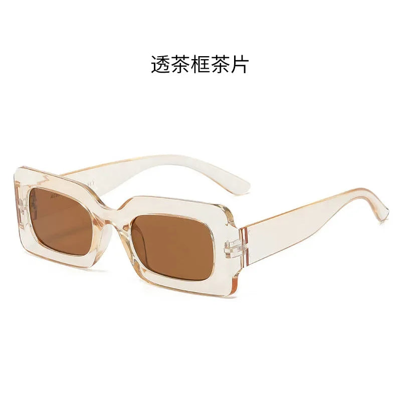 Sunglasses Woman 2025 Fashion Vintage Rectangle Frame Purple Pink Square Sun Glasses Man Lady Eyewear UV400 очки солнцезащитные