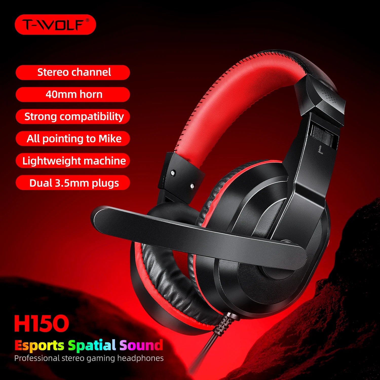 High Quality Headband Wired Headphone Headband With Mic Stereo Noise Headset 6D Sound Gaming Earphone For Pc Laptop Ergonomics Wofashion.xyz