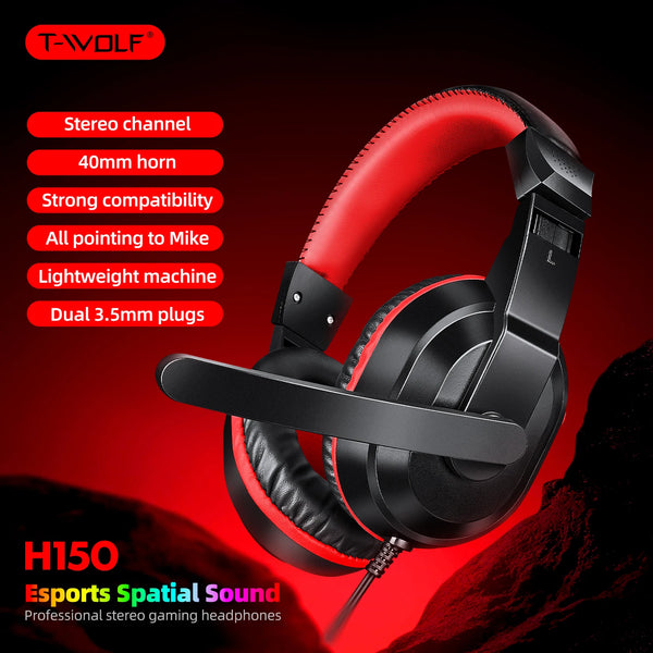 High Quality Headband Wired Headphone Headband With Mic Stereo Noise Headset 6D Sound Gaming Earphone For Pc Laptop Ergonomics Wofashion.xyz