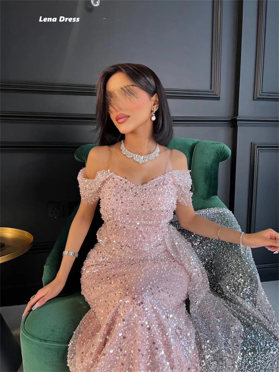 Lena Pink Dress Women Elegant Party Dresses Woman Wedding Custom Made Luxurious Women's Evening Dresses for Special Occasions