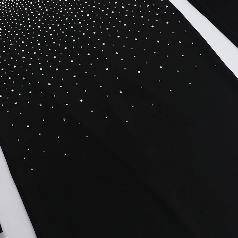 Mozision Glitter Spaghetti Strap Sexy Maxi Dress For Women Black Sparkle Off-shoulder Backless Bodycon Club Party Long Dress