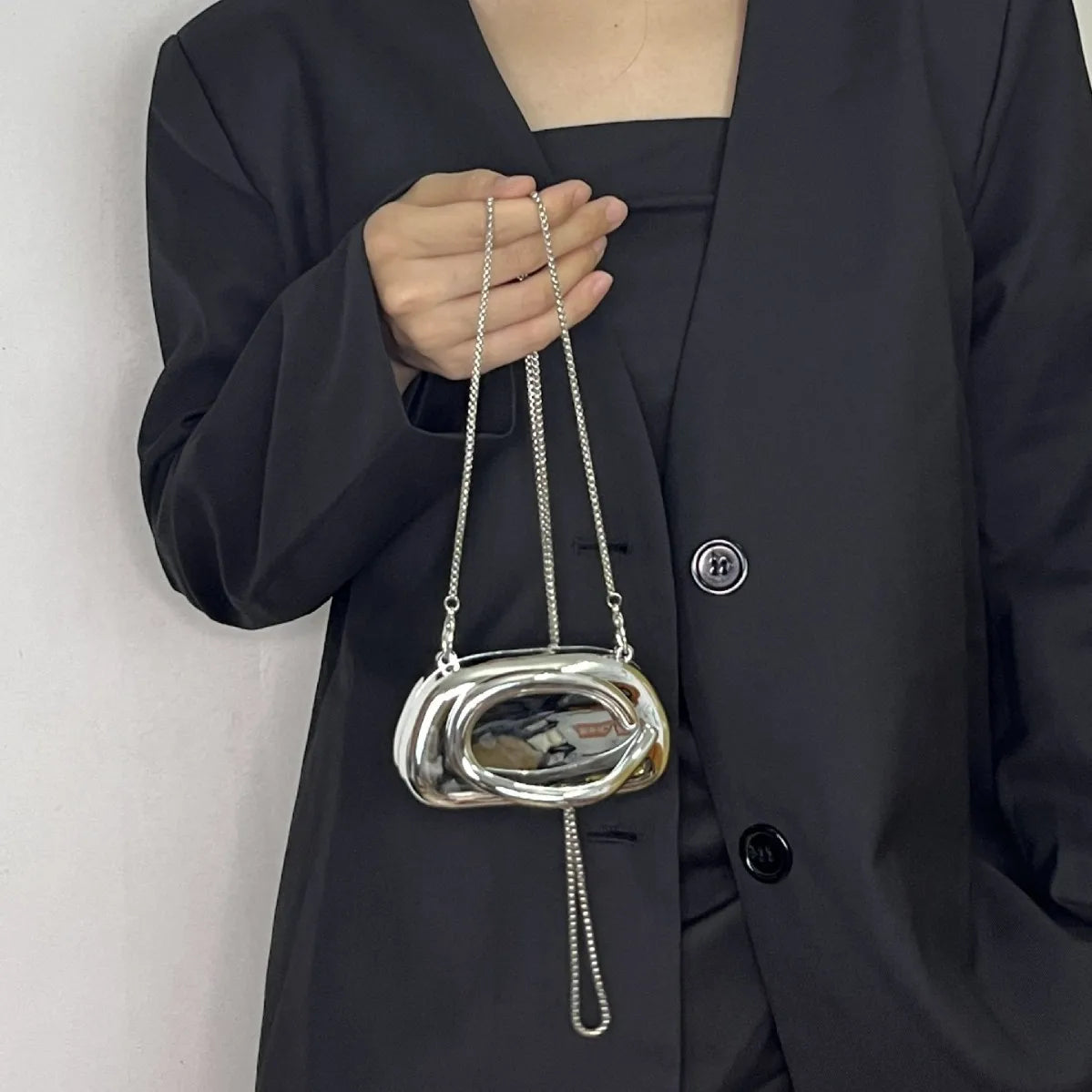 Mini Gold Acrylic Metal Closure Box Clutch Bag Women Evening Wedding Party Cute Purse Handbags Silver 2025 Spring New Fashion