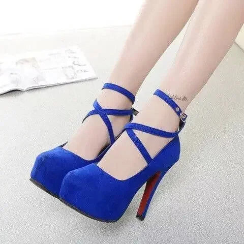 High-heeled shoes spring new style pointy shoes belt buckle high-heeled shoes fashion sandals women's size