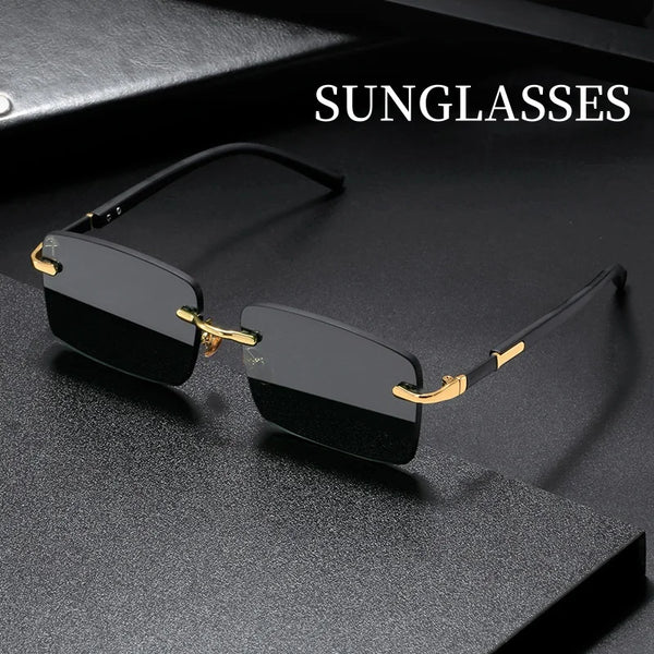 High Definition Sunglasses for Men Ladies Blue Light Blocking Eye Protection Eyewear Rimless Square Frame Eyeglasses Goggle Wofashion.xyz