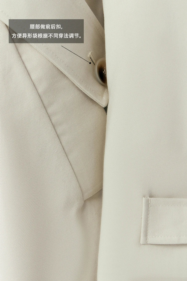 Lautaro Autumn Cool Long Trench Coat for Women Removable Sailor Collar and Pockets Belt Runway Fashion Luxury Designer Clothes