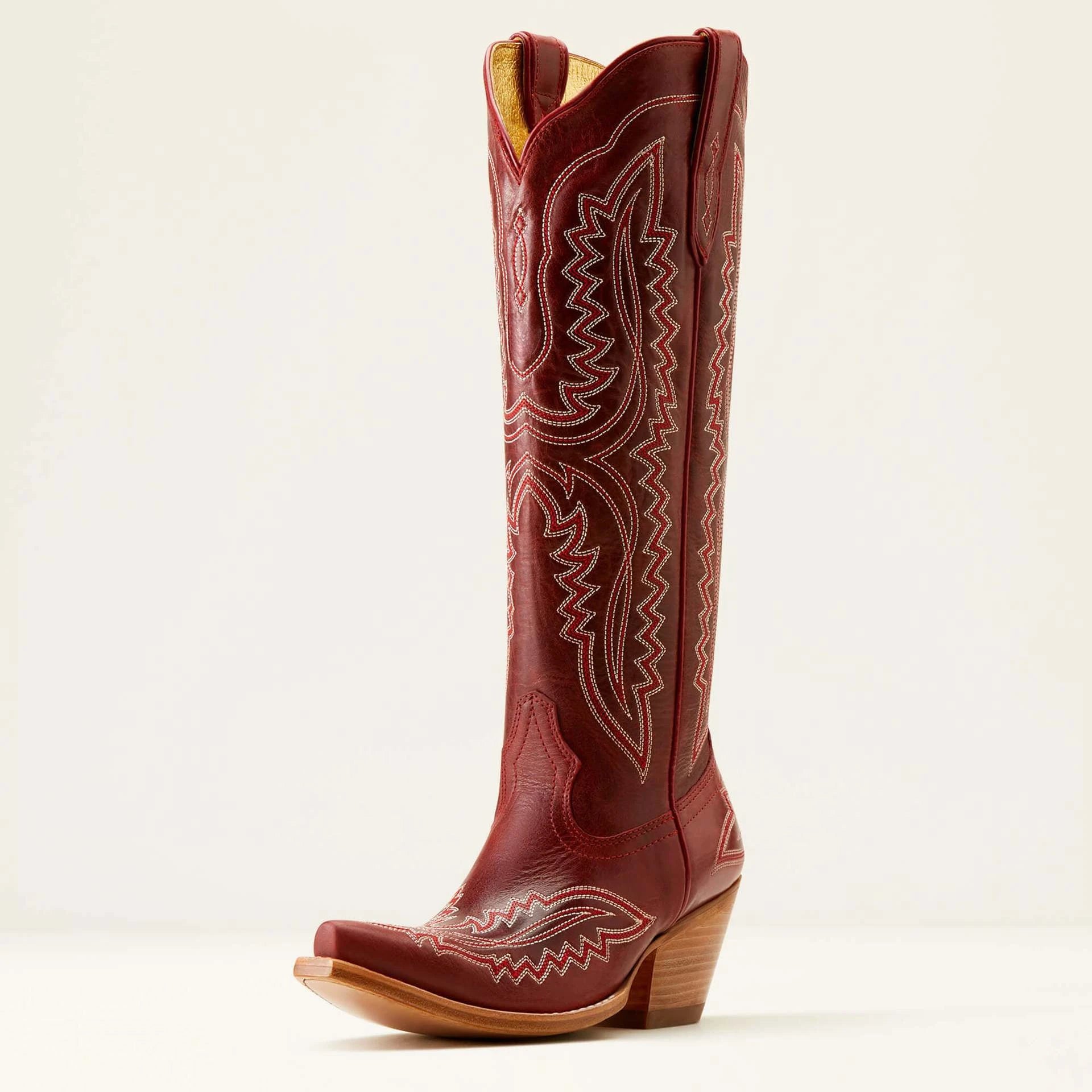 2024 Women's Autumn/Winter New European and American Pointed Thick Heel High Barrel Large Western Side Zipper Denim Boots