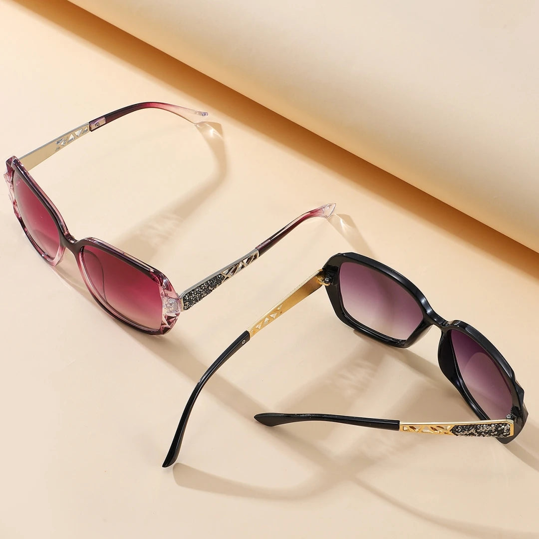 New Ladies' Sunglasses with High Sense and Diamond-encrusted Sunglasses Protect against Ultraviolet Rays in Summer.