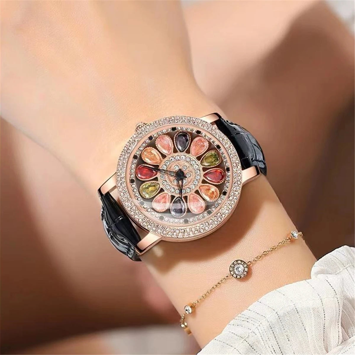 New Women's Watch - Elegant, Fashionable, and Trendy - Rotating Colorful Dial, a Surprise Gift for Her on Black Friday/Double 11