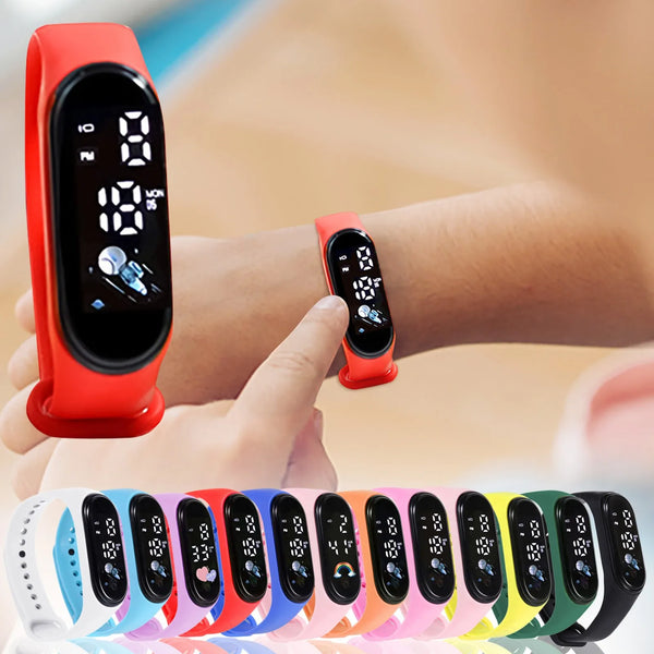 Kawaii Smart Watch For Kids Fashion Outdoor Waterproof Sports Kids' Watches Boy Girls Digital Watches Silicone montre enfant Wofashion.xyz