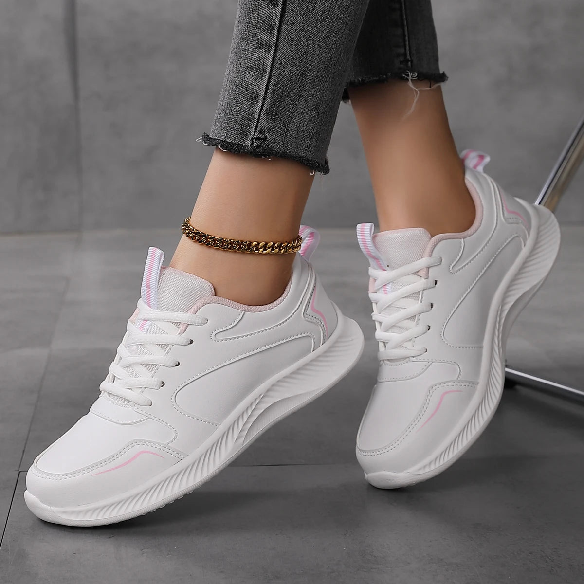 Woman Tennis Sneakers Fashion New Comfort Sports Board Shoes Casual Shoes Female Spring Summer Ladies Female Women Shoe PU