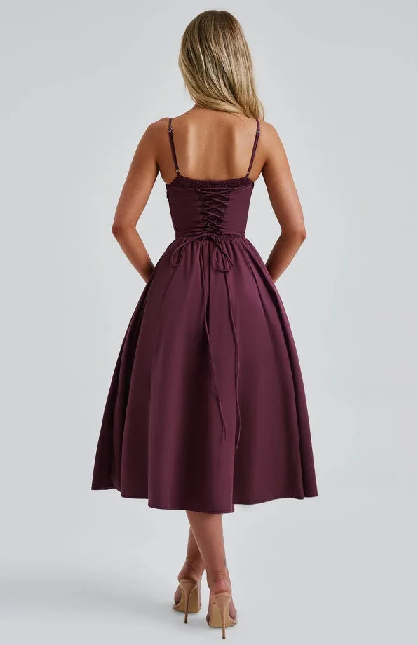 NIDANSSI White Slim Backless Robes Evening Party Dress Women Pleated Bodycon Elegant Sexy Dress Midi Long Summer Dress Vestidos