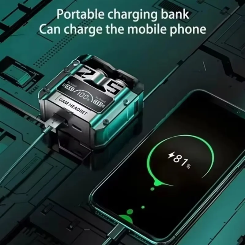 M25 TWS Wireless Headphones Earphones Bluetooth Earbuds Touch Control Noise Reduction Stereo Waterproof Earbuds Headset