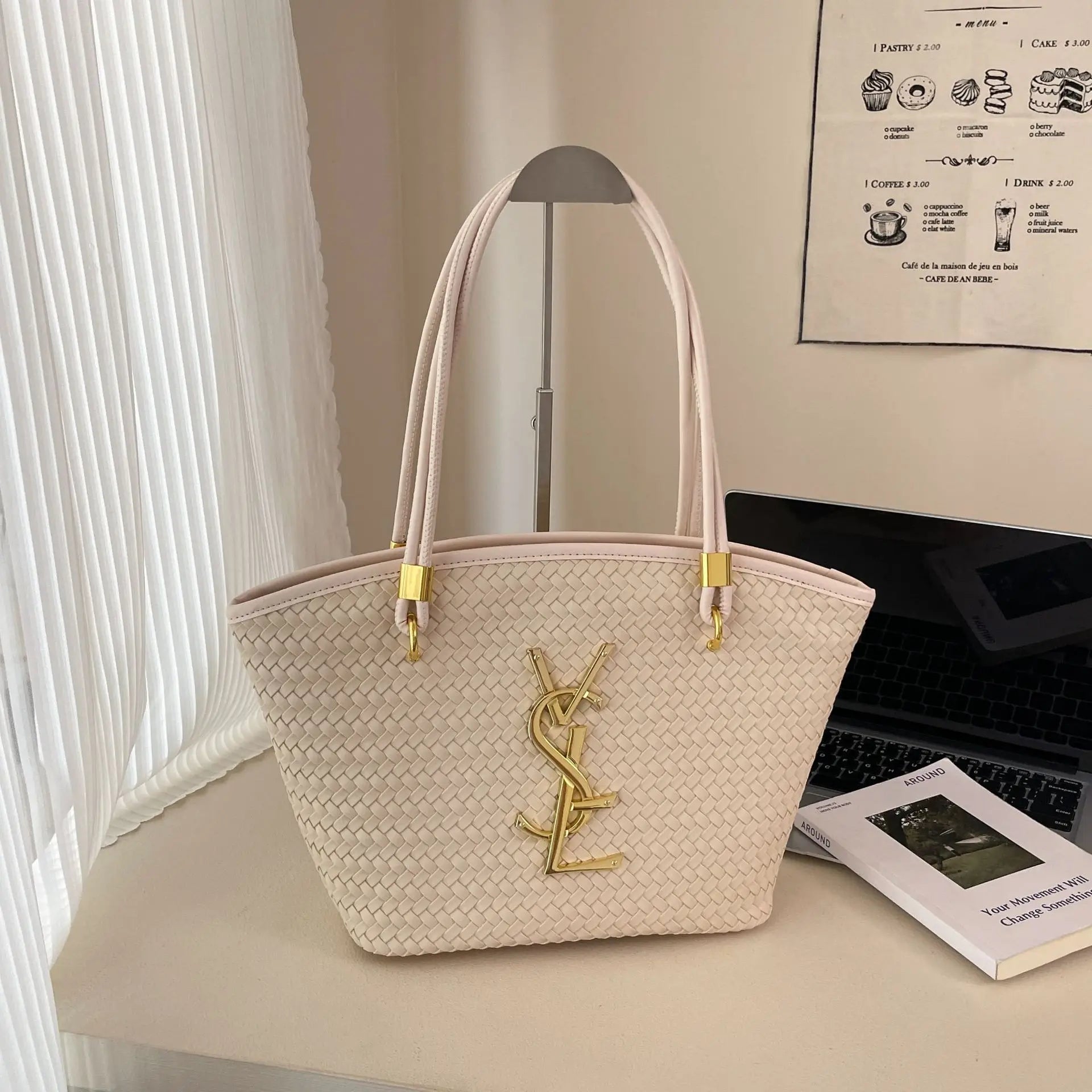 Luxury Tote Bag for Women Large Capacity Shoulder Bag with Top Handle, Elegant Leather Purse for Work, Versatile Day