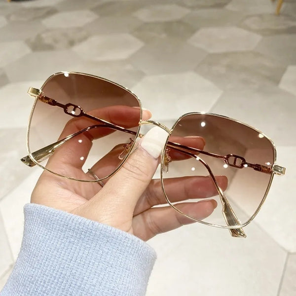 Unglasses for Women Fashion Square Frame Beach Gradient Sunglass Original Lady Retro Branded Shades UV400 Eyeglasses Wofashion.xyz