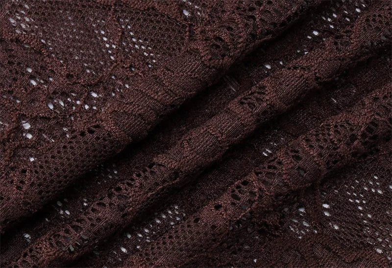 Mozision Lace See Through Sexy Two Piece Set Women Elegant Off-shoulder Backless Bodysuit And Maxi Skirt Matching Club Dress Set