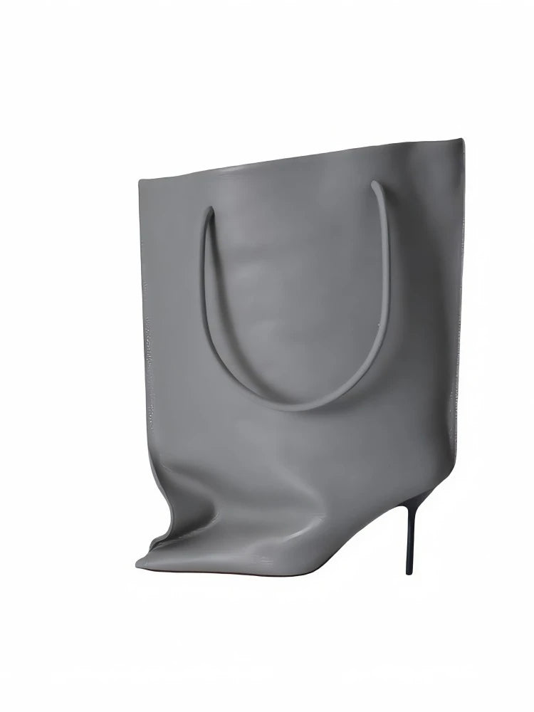 2025 Autumn/Winter New Pointed Boots - Wide Sleeve Mouth Stiletto High Heel Pocket Boots, Fashionable Women's Sexy Banquet Shoes