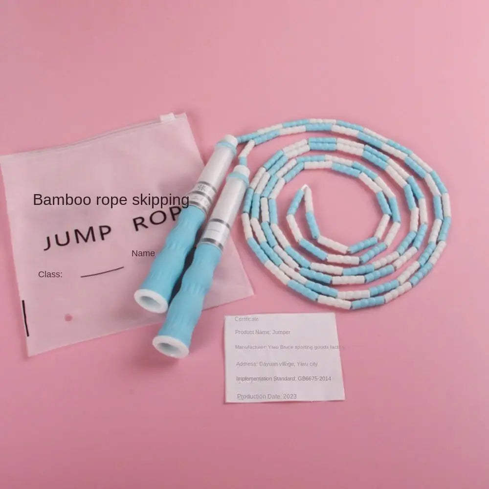 2.5 M Segmented Fitness Jump Rope Signable Adjustable Length Soft Bead Skipping Rope No Knots Durable Children Gifts