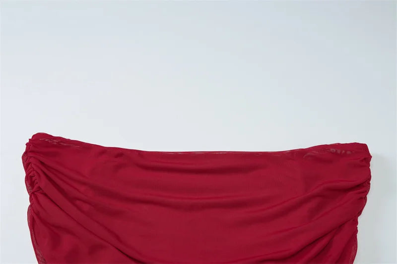 Mozision Off-shoulder Backless Sexy Maxi Dress Women Summer Fashion Strapless Sleeveless See Through Club Party Long Dress