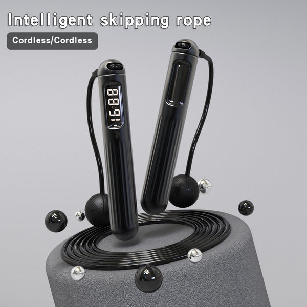 Jump Rope With Counter Adjustable Skipping Calorie Smart For Fitness Exercise And Weight Lose Counting Steel Traini Home Sport Wofashion.xyz