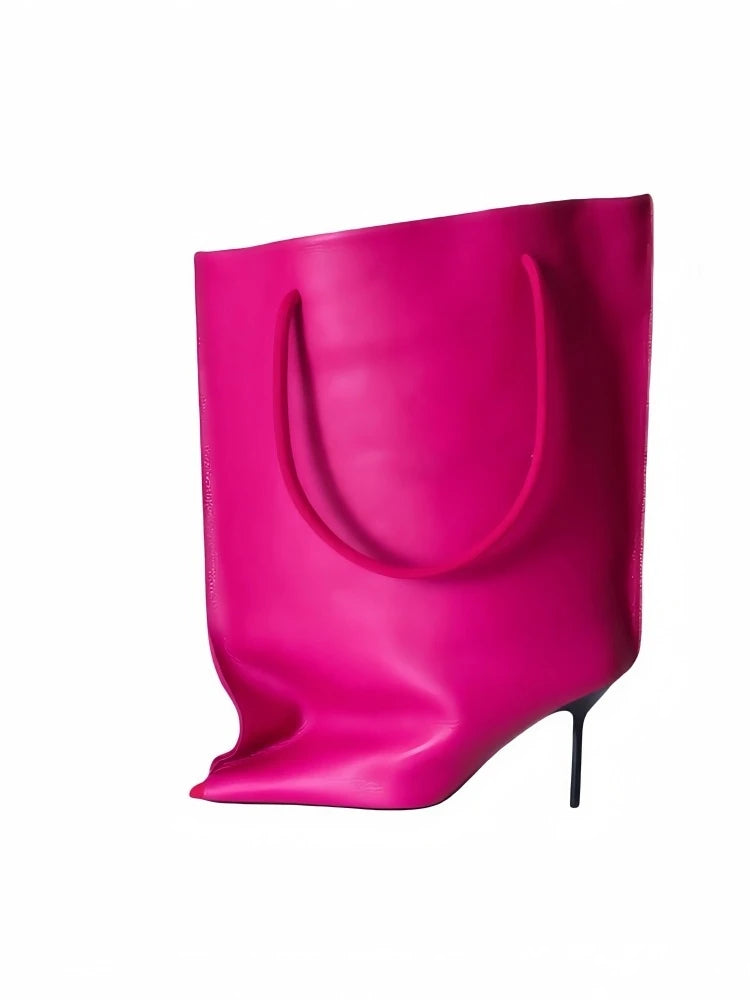 2025 Autumn/Winter New Pointed Boots - Wide Sleeve Mouth Stiletto High Heel Pocket Boots, Fashionable Women's Sexy Banquet Shoes