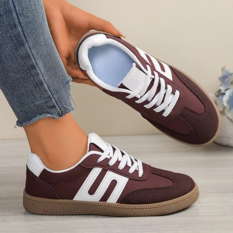 Shoes Woman 2025 Trend Casual Sneakers Comfortable Lace Up Flats Tennis Shoe Breathable Walking Jogging Shoe Zapatillas De Mujer Wofashion.xyz