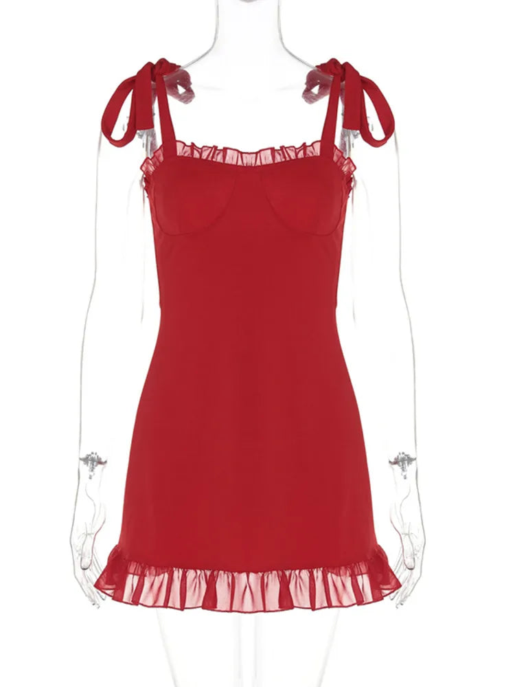 Mozision Elegant Women's Summer New Sexy Backless Solid Slash Neck Dress Slim Fit Waist Camisole Mini Dress Club Party Dress