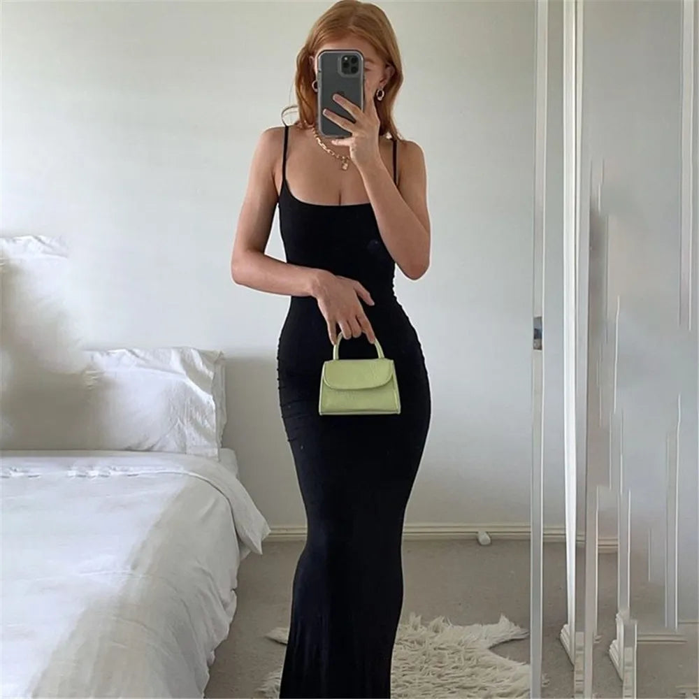 Women's Summer Maxi Dress Casual Lounge Slip Long Y2K Sexy Sleeveless Backless Bodycon  Slim Elegant Prom Party Exotic  Bohemia