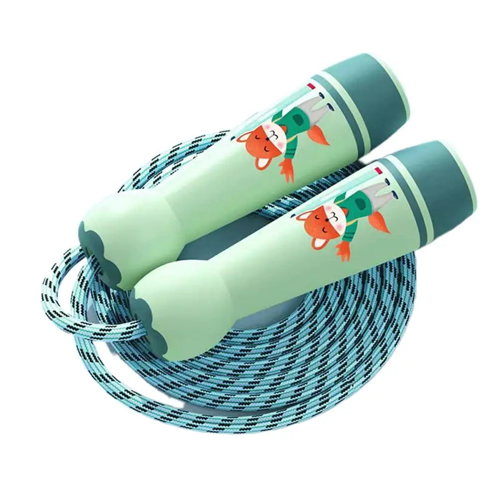 Lovely Adjustable Child Jumping Rope Fillet Design Cotton Rope Skipping Ropes Cartoon Training Kids Jump Rope Kids Exercise